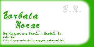 borbala morar business card